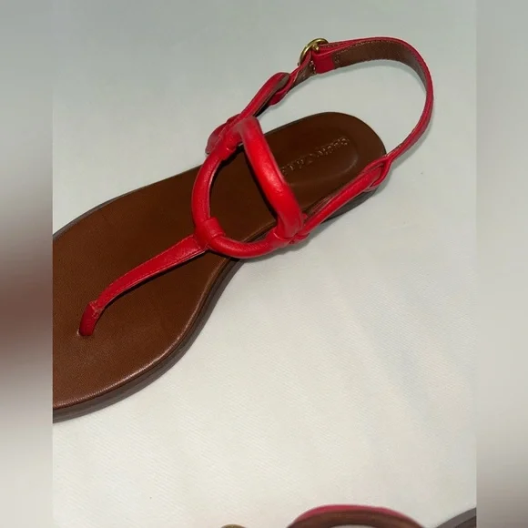 See by Chloe red leather sandals - Picture 3 of 10